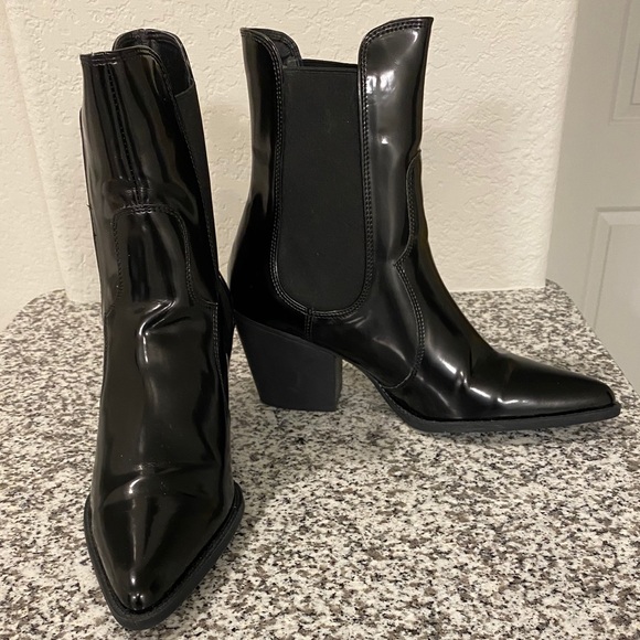 Zara | Shoes | Zara Black Patent Faux 